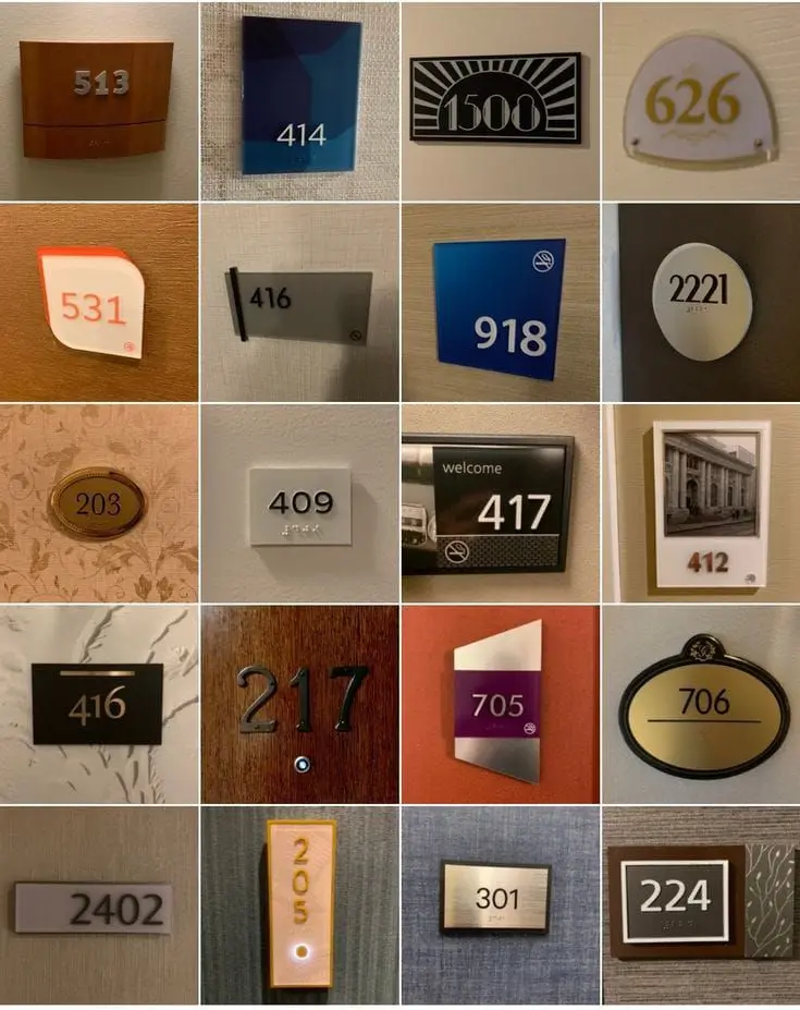 Acrylic Room Number Plate — photo 2