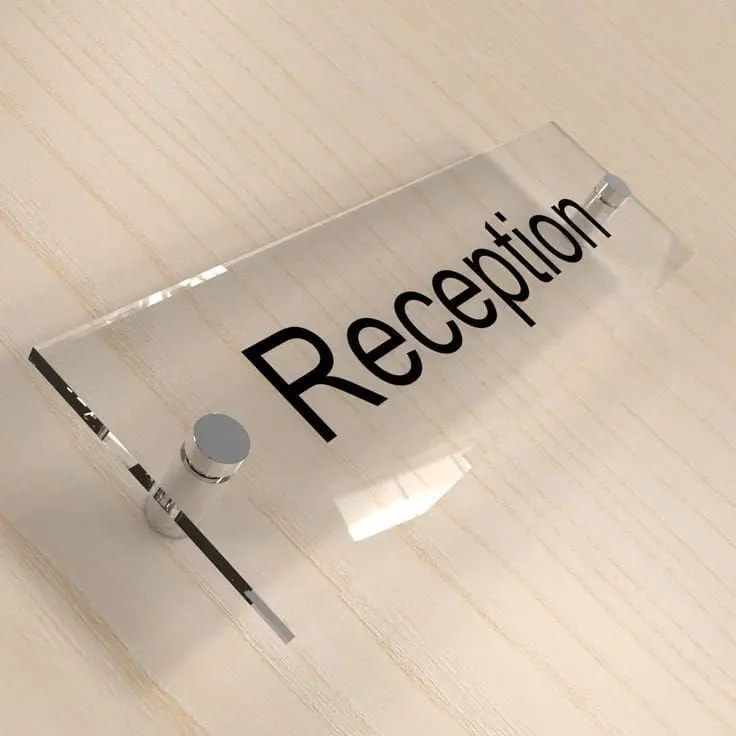 Acrylic Standoff Wall Name Plate — photo 2