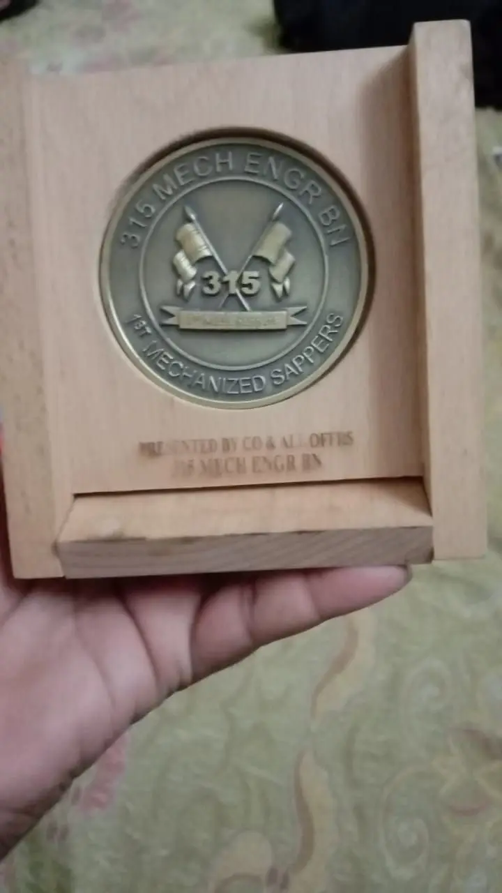 Challenge Coin with Wooden Display Stand — photo 1