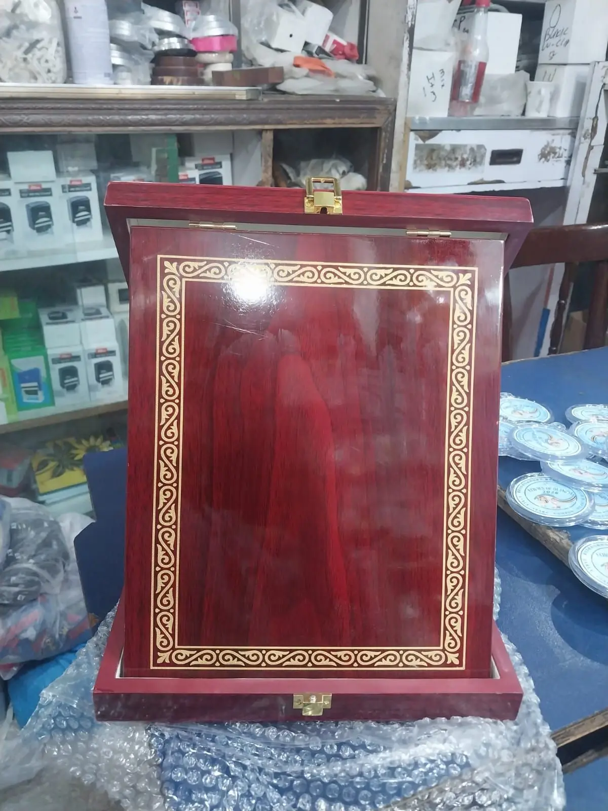 CNC Carved Wooden Presentation Box — photo 2