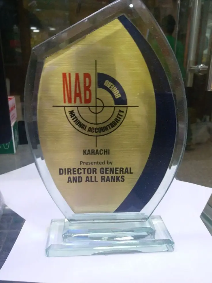 Custom Crystal Flame Shield Award — photo 2