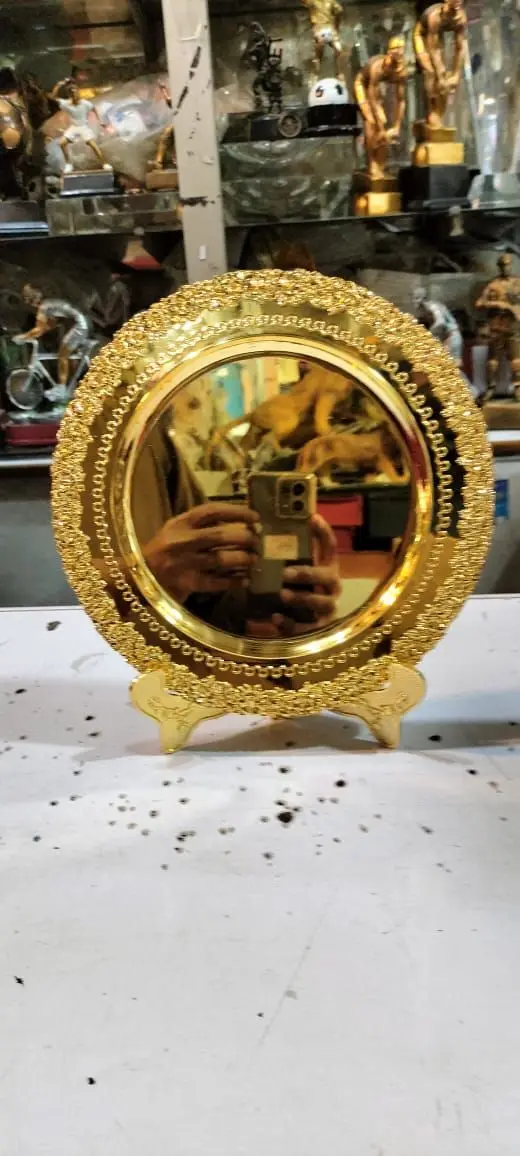 Gold Embossed Award Plate with Stand — photo 3