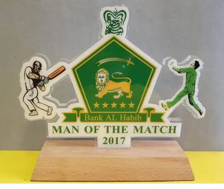Man of the Match Acrylic Award on Wood Base — photo 1