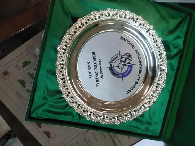 Silver Ornate-Rim Award Plate in Gift Box — photo 2