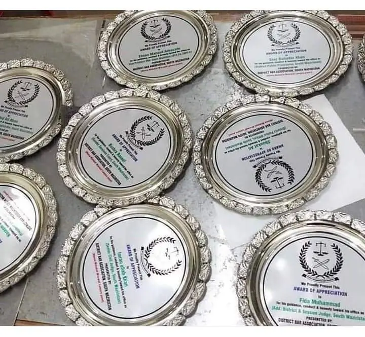 Silver Ornate-Rim Award Plate in Gift Box — photo 3