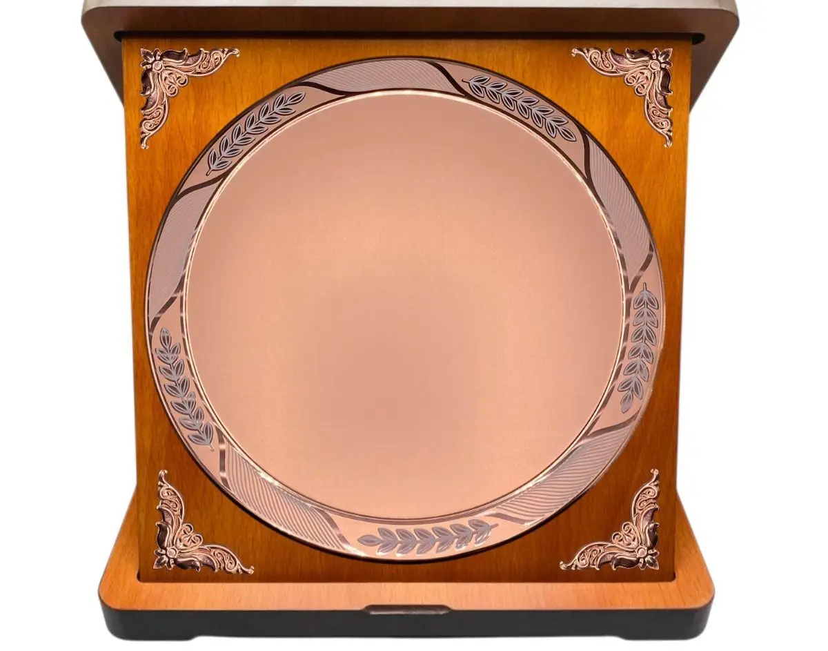 Wooden Presentation Box with Metal Plate — photo 2