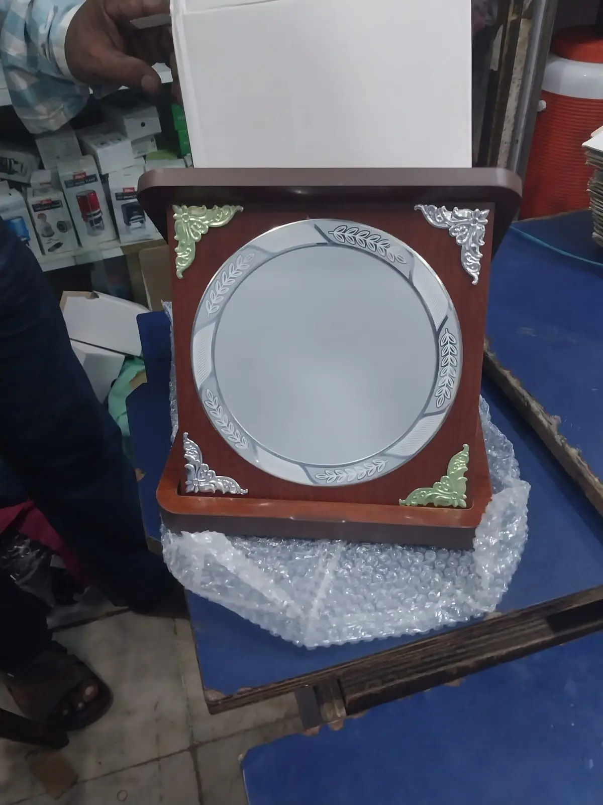 Wooden Presentation Box with Metal Plate — photo 4