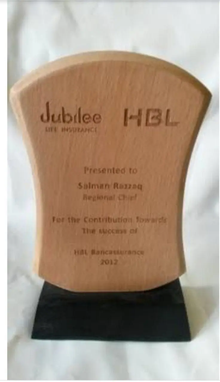 Wooden Shield Award with Black Base — photo 1