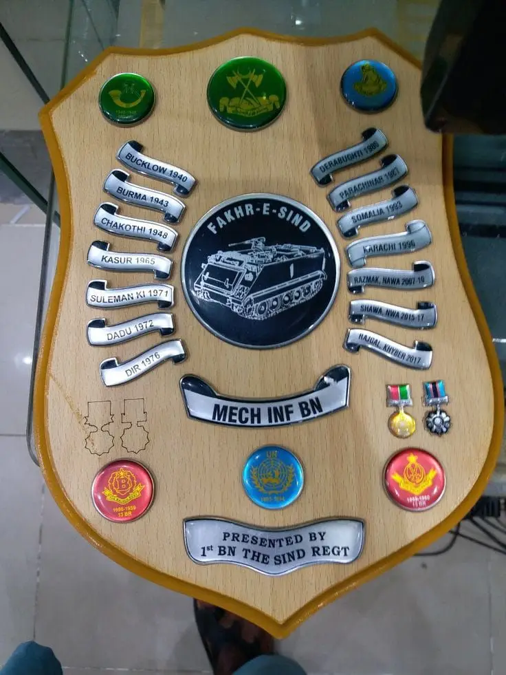 Wooden Shield with Badge Display Board — photo 1